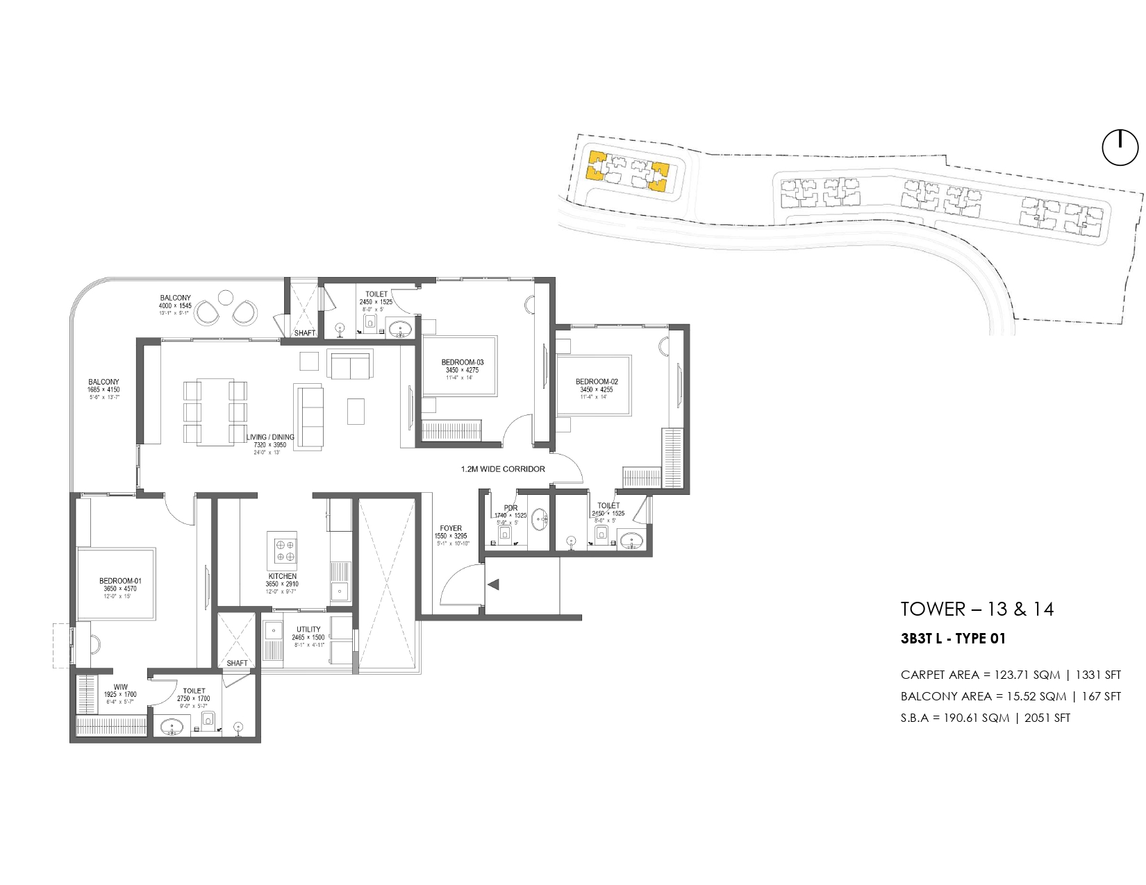 3BHK Private Room L-Type 01 Nambiar District 25
